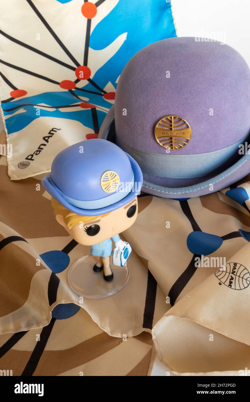 Funko Pan am Stewardess Figur Still Life, USA Stockfoto
