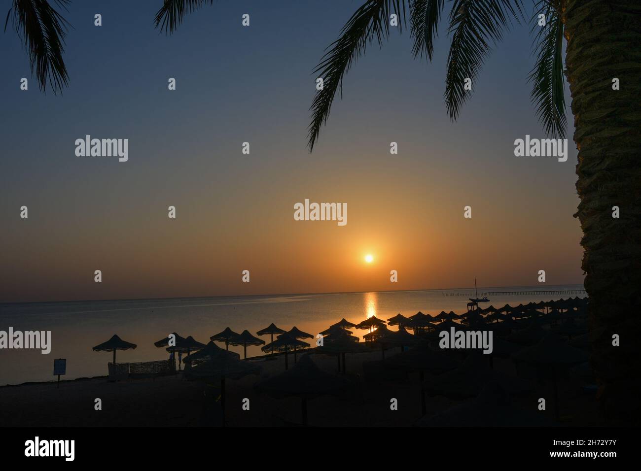 Palm Beach für Erholung während des Urlaubs Stockfoto