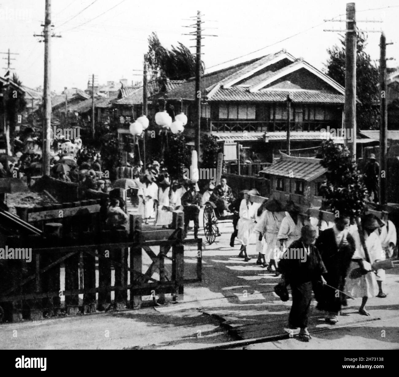 Trauerzug, Japan, Anfang 1900s Stockfoto