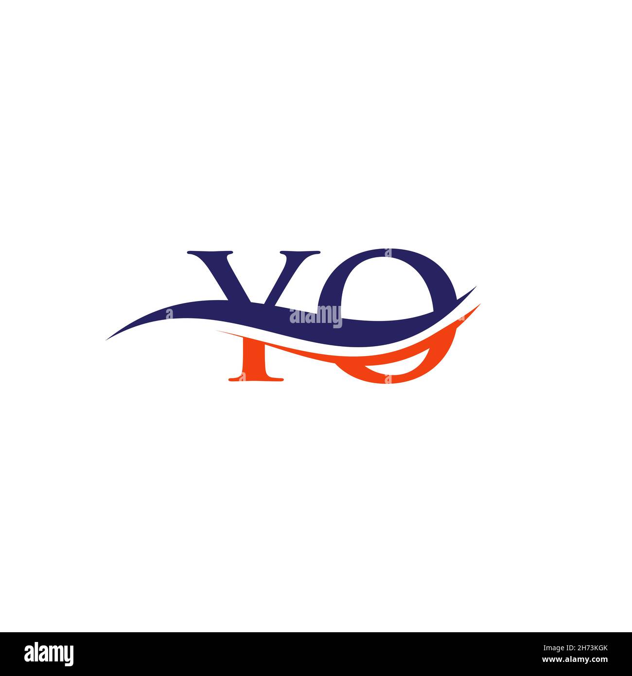 YO Logo DesignVektor. YOLogo mit SwooshSchriftzug