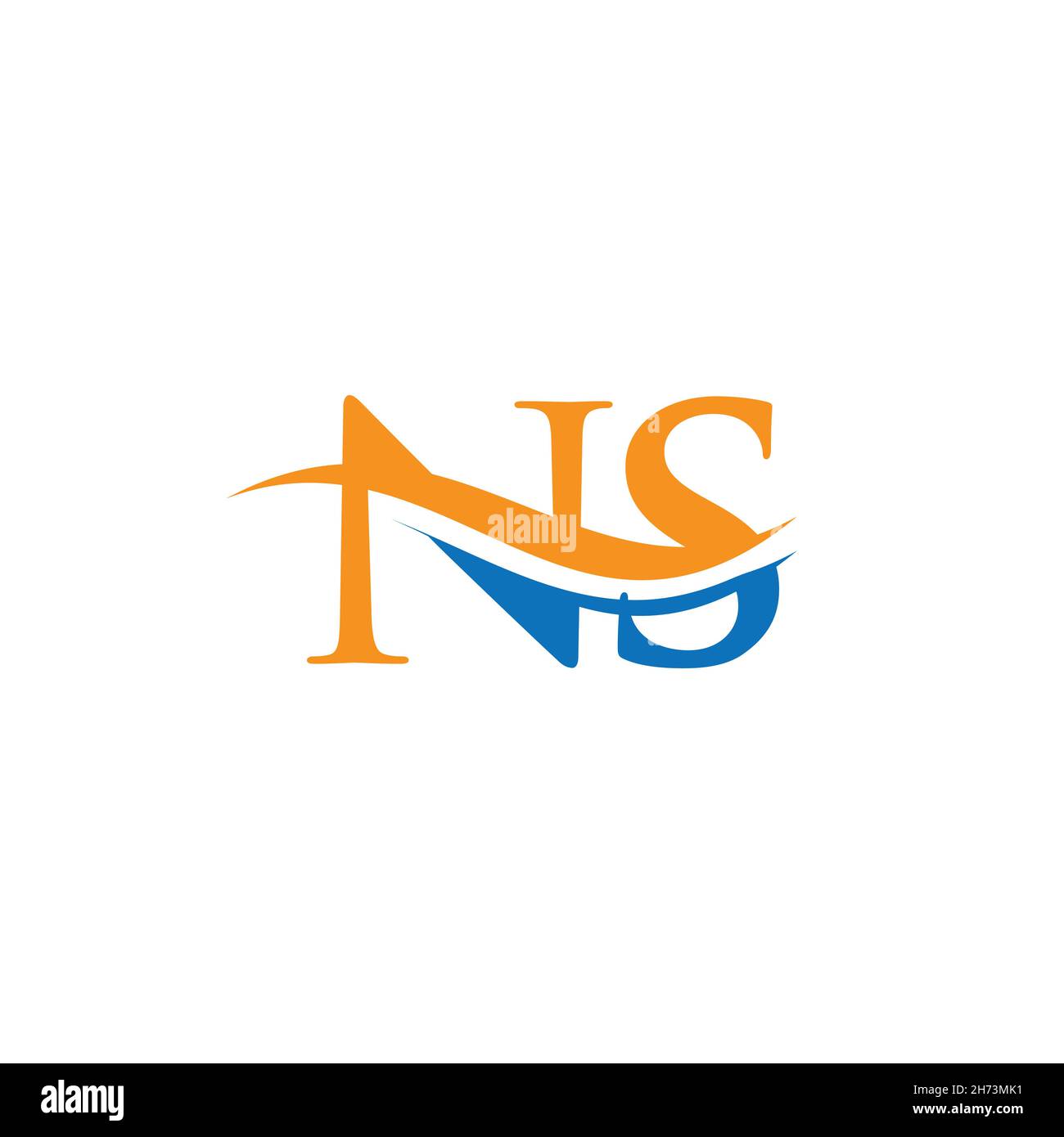 Initial NS Brief Business Logo Design Vektor-Vorlage mit minimal und modern trendy. Stock Vektor