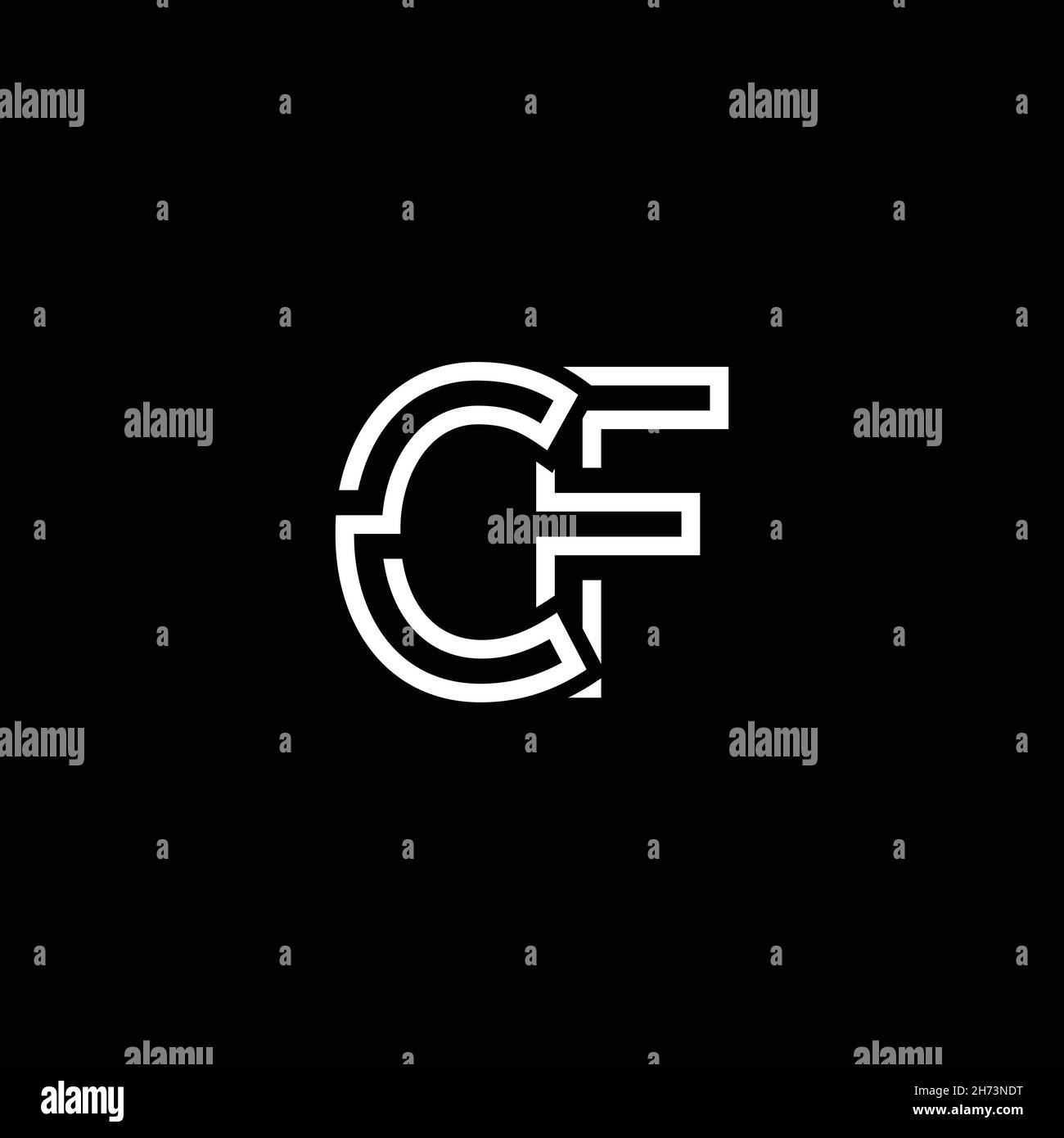 Professionelles innovatives erstes CF-Logo und CF-Logo. Buchstabe CF Minimal Elegantes Monogramm. Premium Business Artistic Alphabet Symbol und Zeichen Stock Vektor