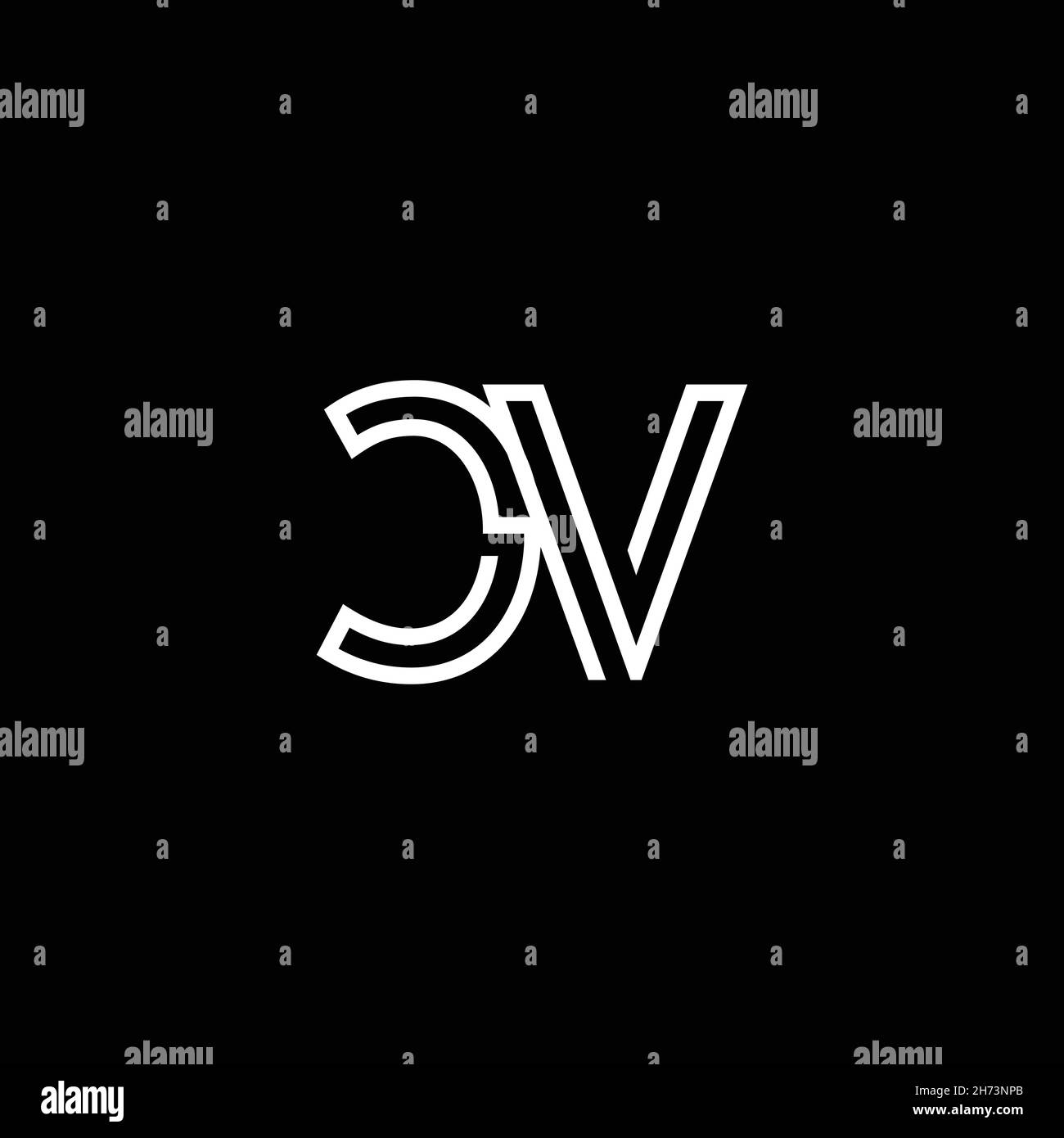 Professionelles innovatives anfängliches CV-Logo und CV-Logo. Buchstabe CV Minimal elegant Monogramm. Premium Business Artistic Alphabet Symbol und Zeichen Stock Vektor