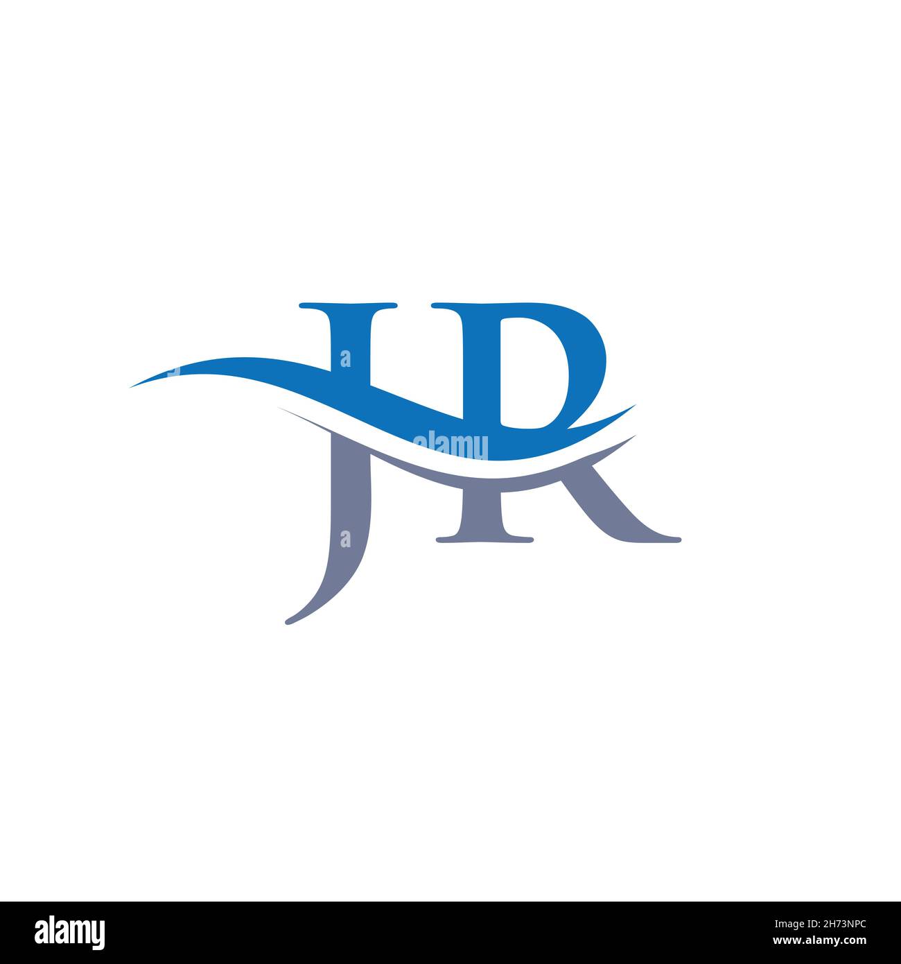 JR-verknüpftes Logo für Geschäfts- und Firmenidentität. Kreativer Buchstabe JR-Logo-Vektor Stock Vektor