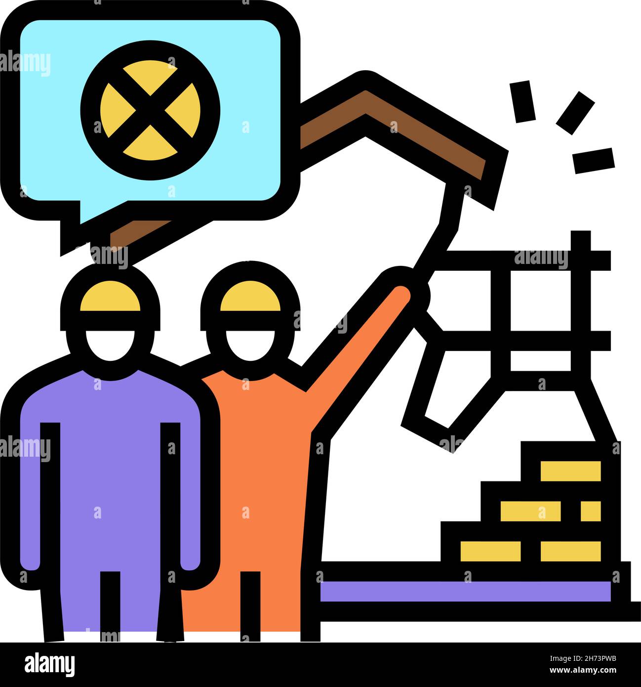 Erstellen von Streifen outs Farbe Symbol Vektor-Illustration Stock Vektor