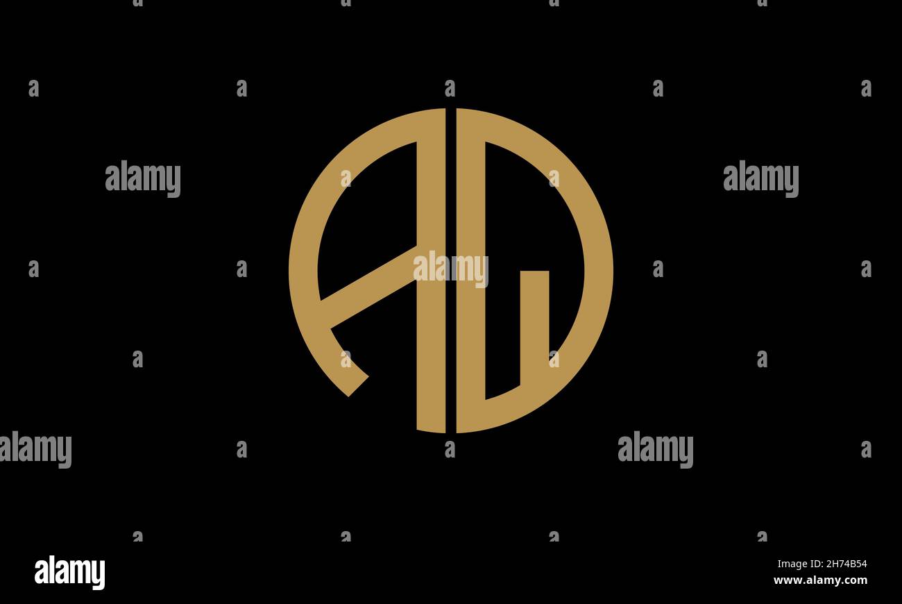 Alphabet AQ oder QSIllustration MonogrammVektorLogoVorlage in