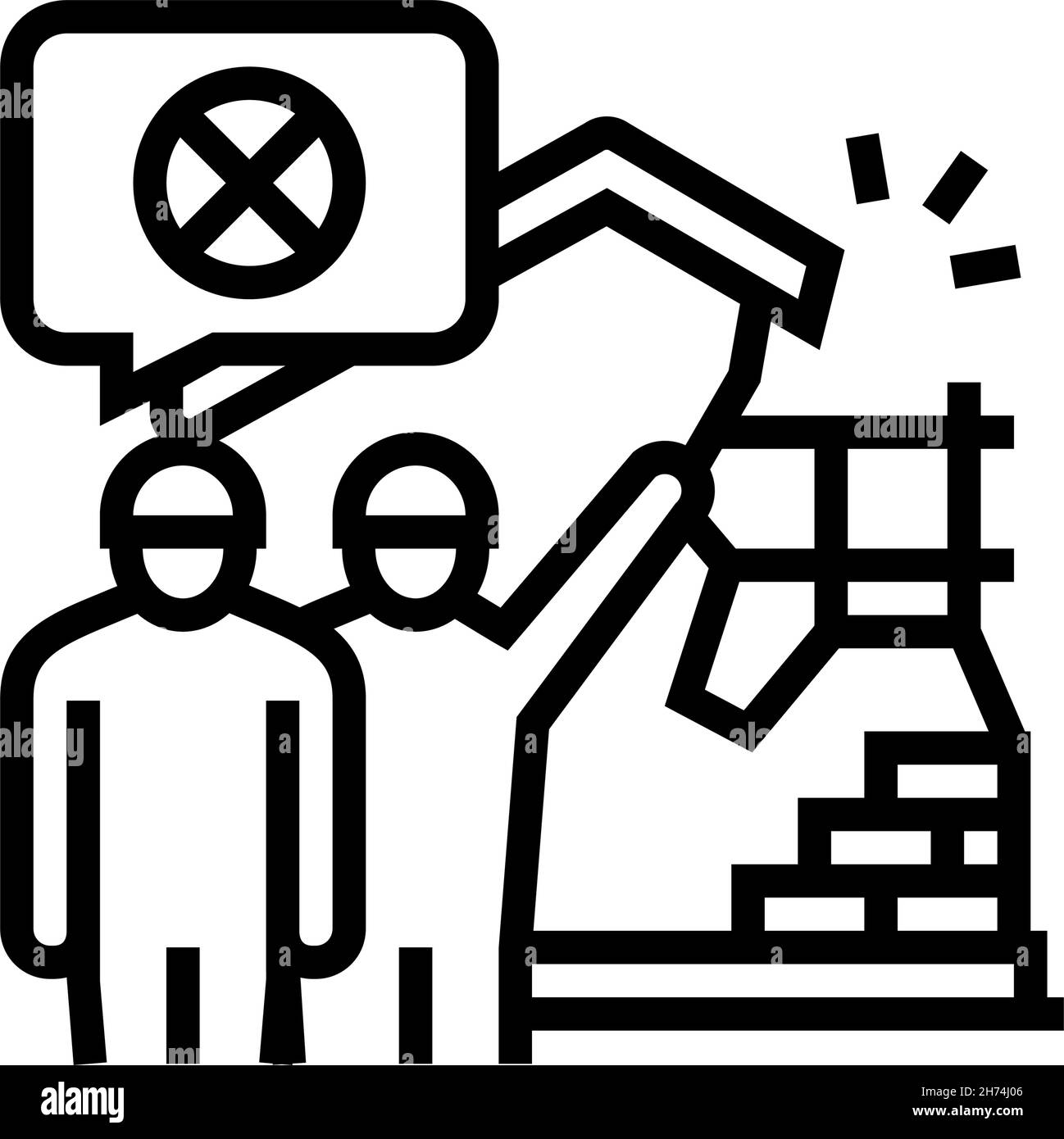 Darstellung des Symbols „Building strip outs“ Stock Vektor