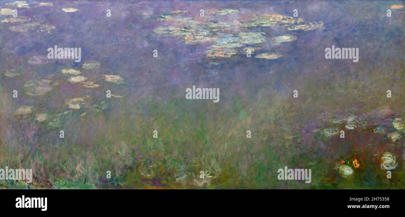 Claude Monet, Seerosen (Agapanthus), 1915, Öl auf Leinwand, Cleveland Museum of Art, USA. Stockfoto