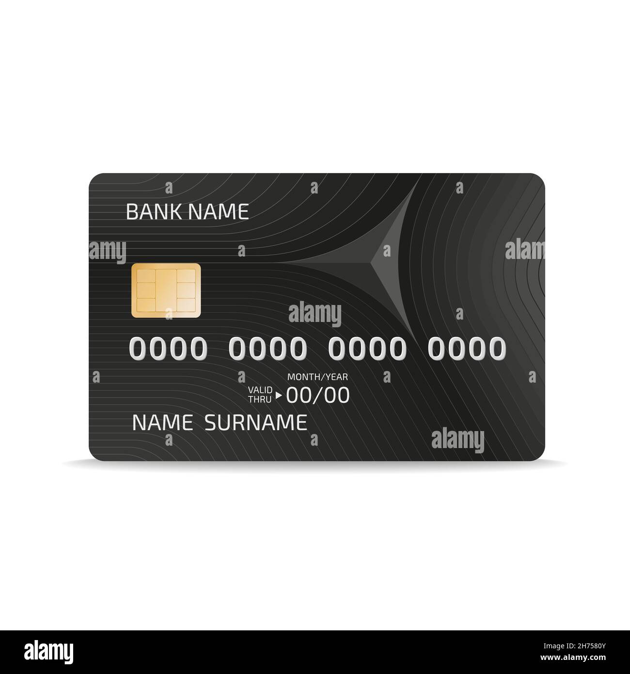 Kredit- oder Debitkarten-Design. Geometrisches Muster, Textur und Hintergrund. Vektorgrafik Stock Vektor