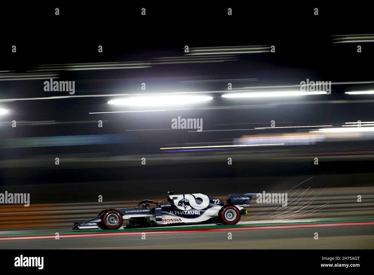 22 TSUNODA Yuki (jap), Scuderia AlphaTauri Honda AT02, Aktion während des Formel 1 Ooredoo Qatar Grand Prix 2021, 20th Lauf der FIA Formel 1 Weltmeisterschaft 2021 vom 19. Bis 21. November 2021 auf dem Losail International Circuit, in Lusail, Katar - Foto: Dppi/DPPI/LiveMedia Stockfoto