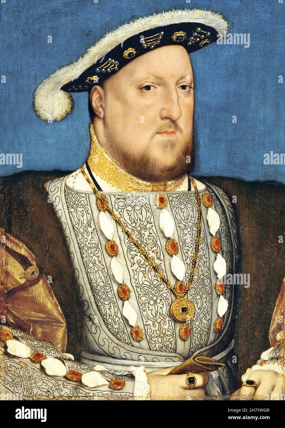 Porträt von König Heinrich dem Achten - Hans Holbein dem Jüngeren - ca.1537 Stockfoto