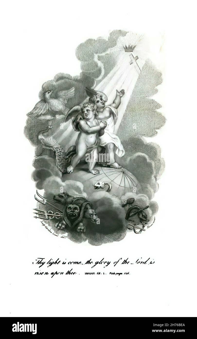 Eine Illustration der griechischen und römischen Mythologie aus dem 19th. Jahrhundert Stockfoto