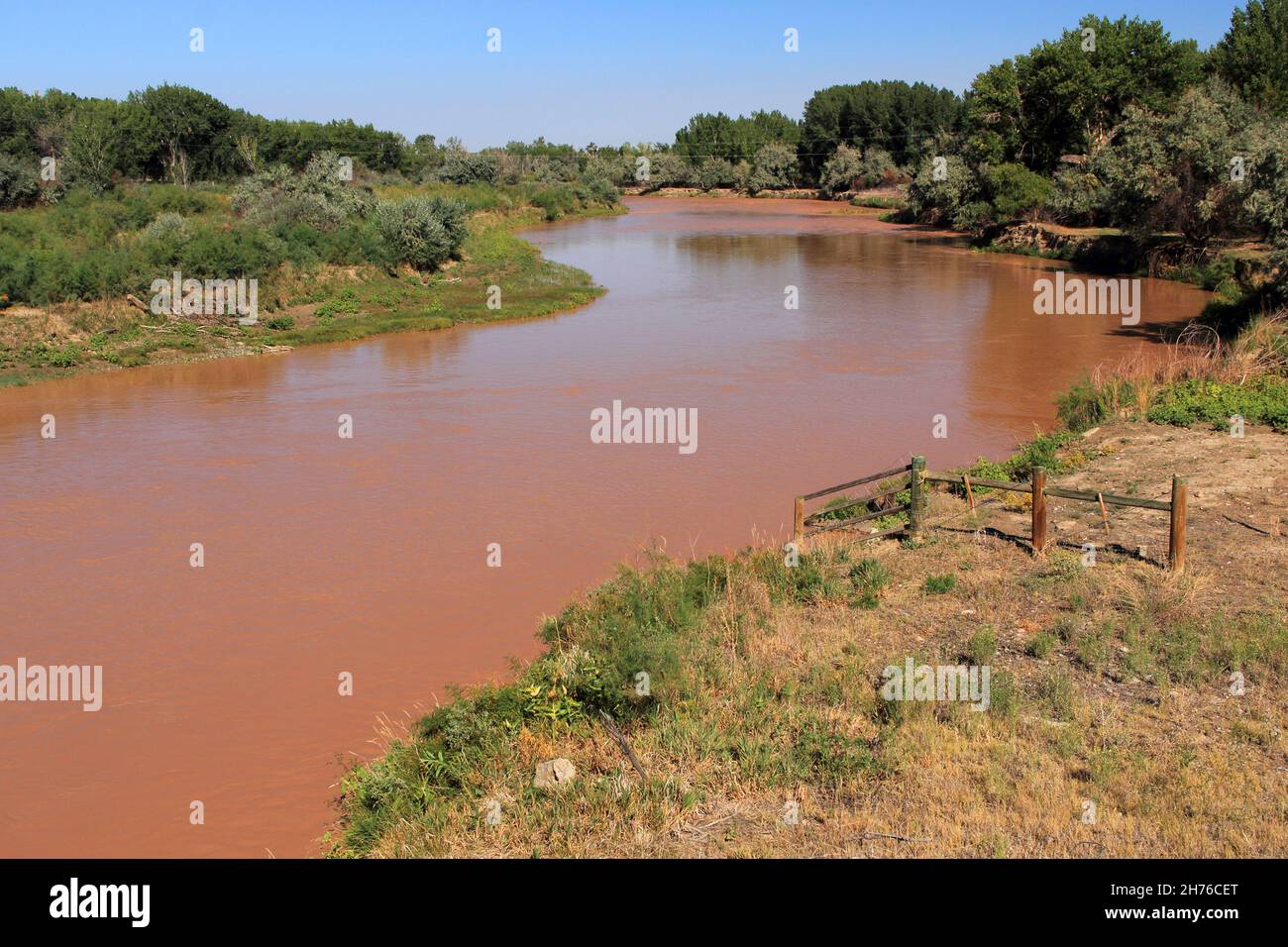 Der malerische Bighorn River im Bundesstaat Wyoming Stockfoto