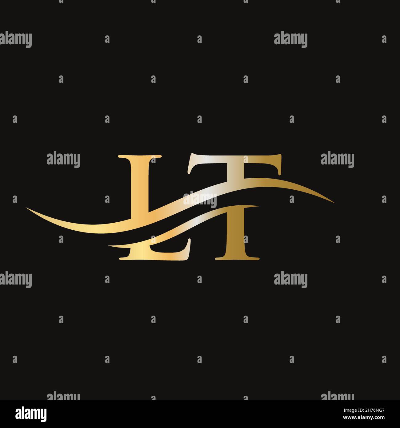 LT-Logo-Design. Initial LT Letter Logo Design. Stock Vektor