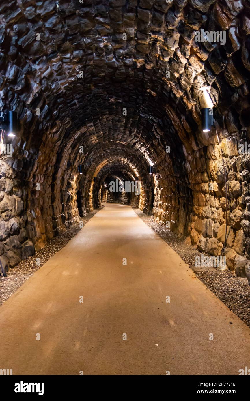 Die alte Strecke der Grödner Bahn in St. Christina in Gröden