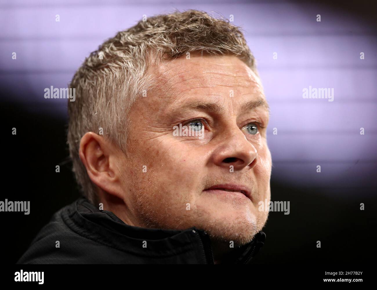 Aktenfoto vom 29-01-2020 von Manchester United Manager Ole Gunnar Solskjaer, der Manchester United mit sofortiger Wirkung verlassen wird, so Berichte. Solskjaers Position war vermutlich Gegenstand einer Notfallsitzung des Vorstands nach ihrer Kapitulation 4-1 in Watford am Samstag. Ausgabedatum: Sonntag, 21. November 2021. Stockfoto