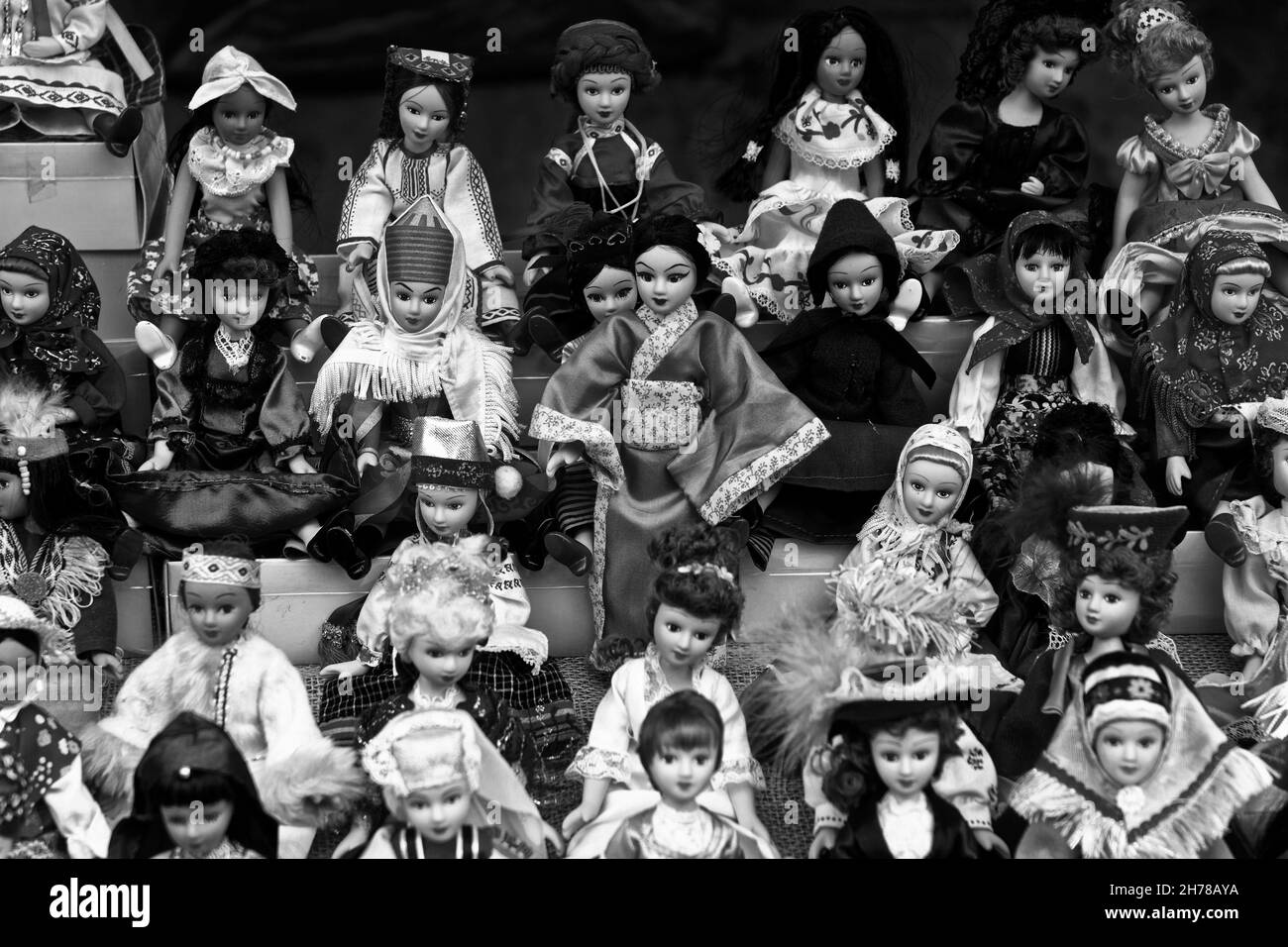 Foto-Puppen in Trachten Stockfoto