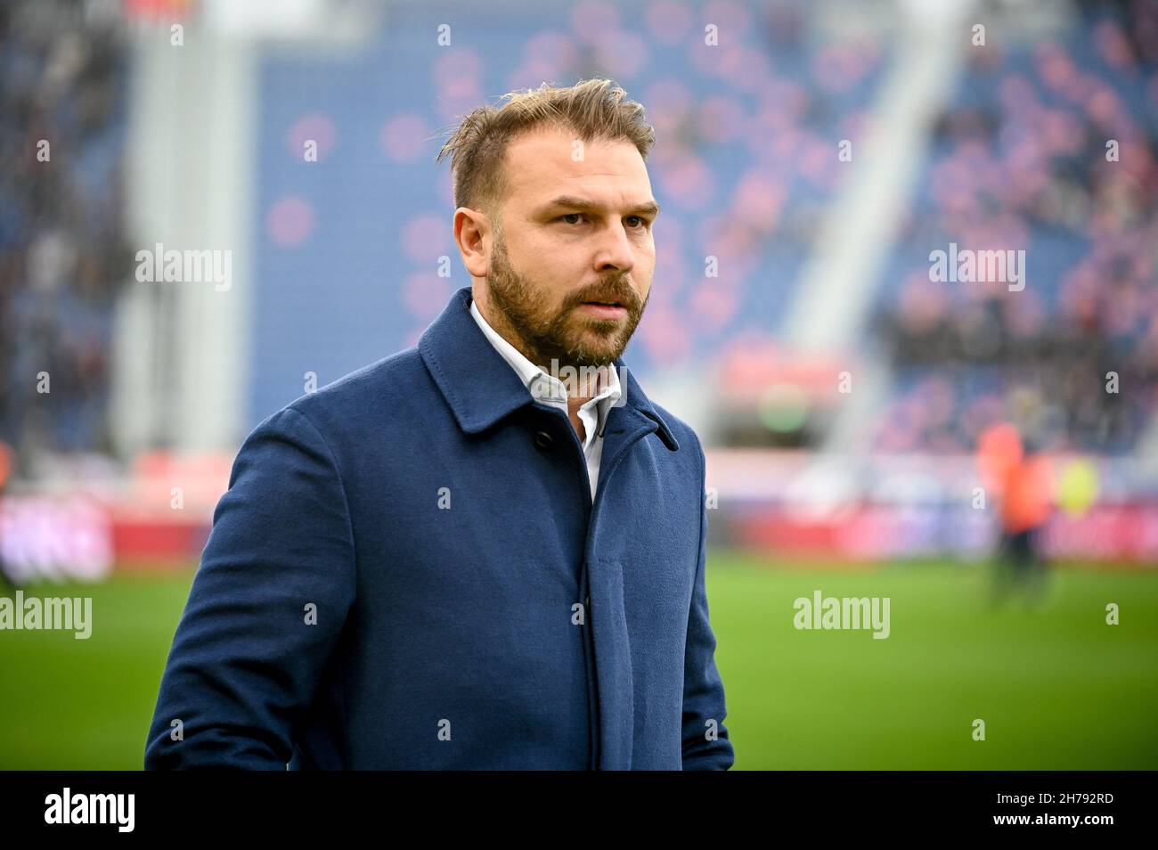 Venezia's Cheftrainer Paolo Zanetti während des Spiels Bologna FC gegen Venezia FC, italienische Fußballserie A in Bologna, Italien, November 21 2021 Stockfoto