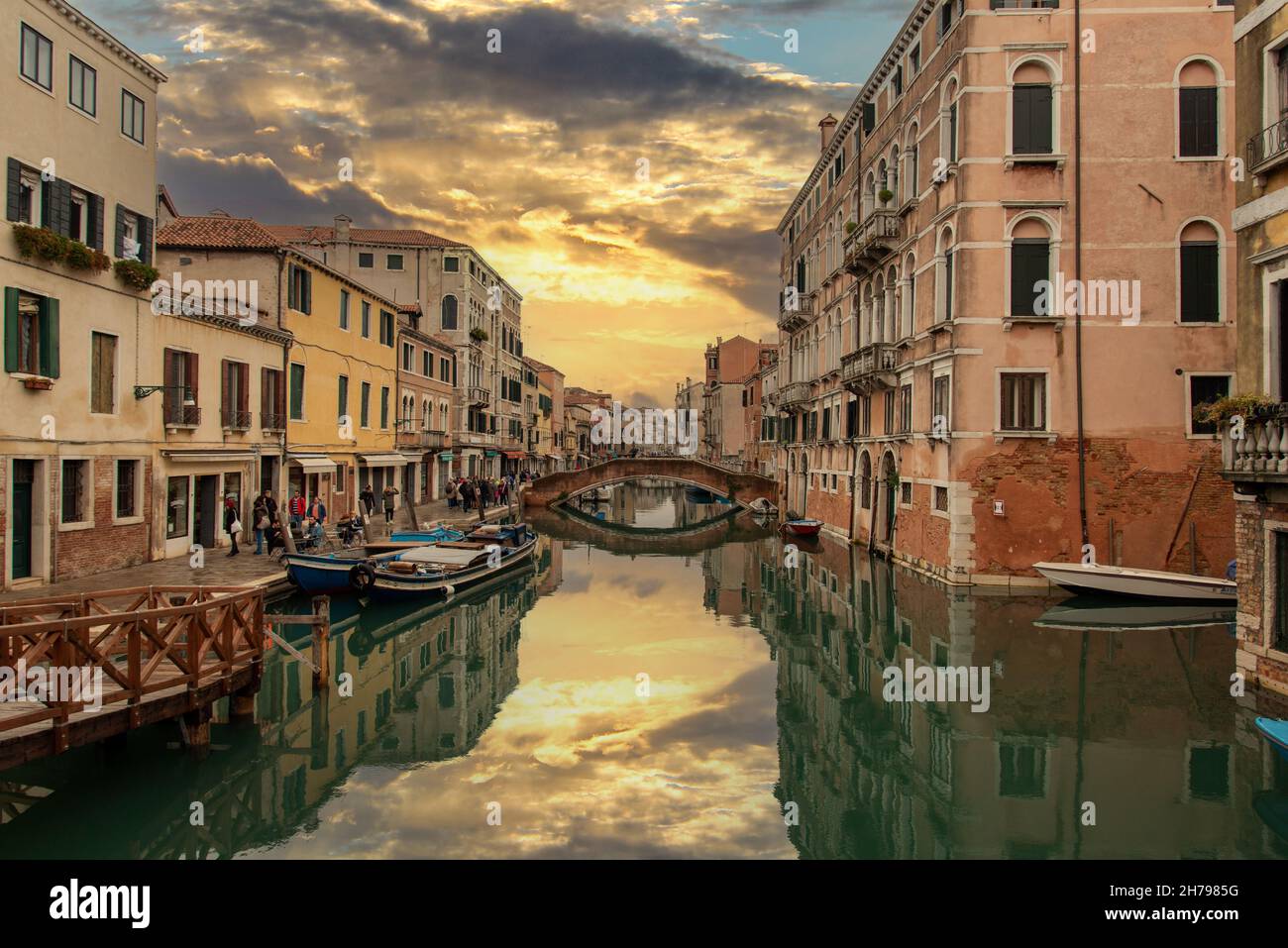 Rio della Misericordia im Distrikt Cannaregio, Venedig, Italien Stockfoto