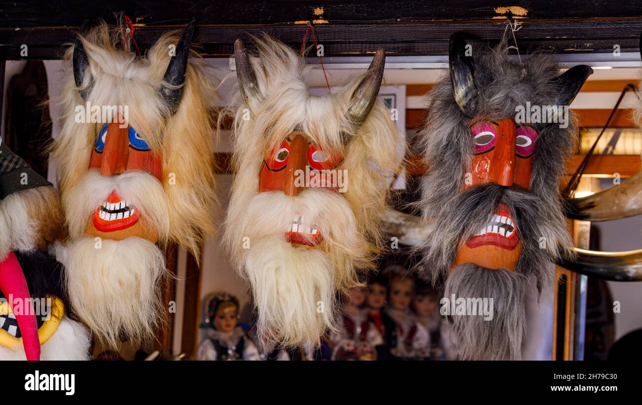 Eine Teufelsmaske vor Karneval und halloween Stockfoto