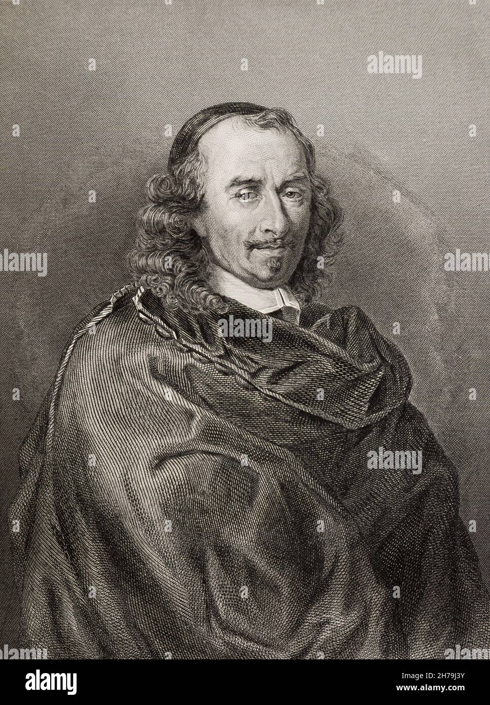 Portrait de Pierre Corneille (1606-1684) - Gravure du 19eme siecle ©Archives-Zephyr/Opale.photo *** Ortsüberschrift *** Stockfoto