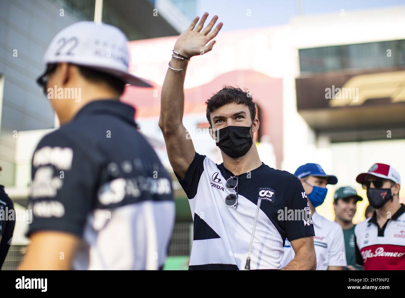 GASLY Pierre (Fra), Scuderia AlphaTauri Honda AT02, Portrait während des Formel 1 Ooredoo Qatar Grand Prix 2021, 20th Lauf der FIA Formel 1 Weltmeisterschaft 2021 vom 19. Bis 21. November 2021 auf dem Losail International Circuit, in Lusail, Katar - Foto: Xavi Bonilla/DPPI/LiveMedia Stockfoto