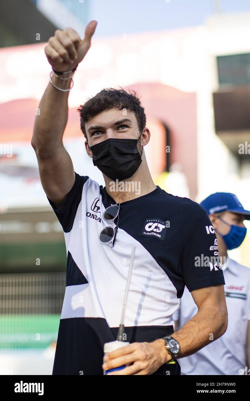 GASLY Pierre (Fra), Scuderia AlphaTauri Honda AT02, Portrait während des Formel 1 Ooredoo Qatar Grand Prix 2021, 20th Lauf der FIA Formel 1 Weltmeisterschaft 2021 vom 19. Bis 21. November 2021 auf dem Losail International Circuit, in Lusail, Katar - Foto: Xavi Bonilla/DPPI/LiveMedia Stockfoto