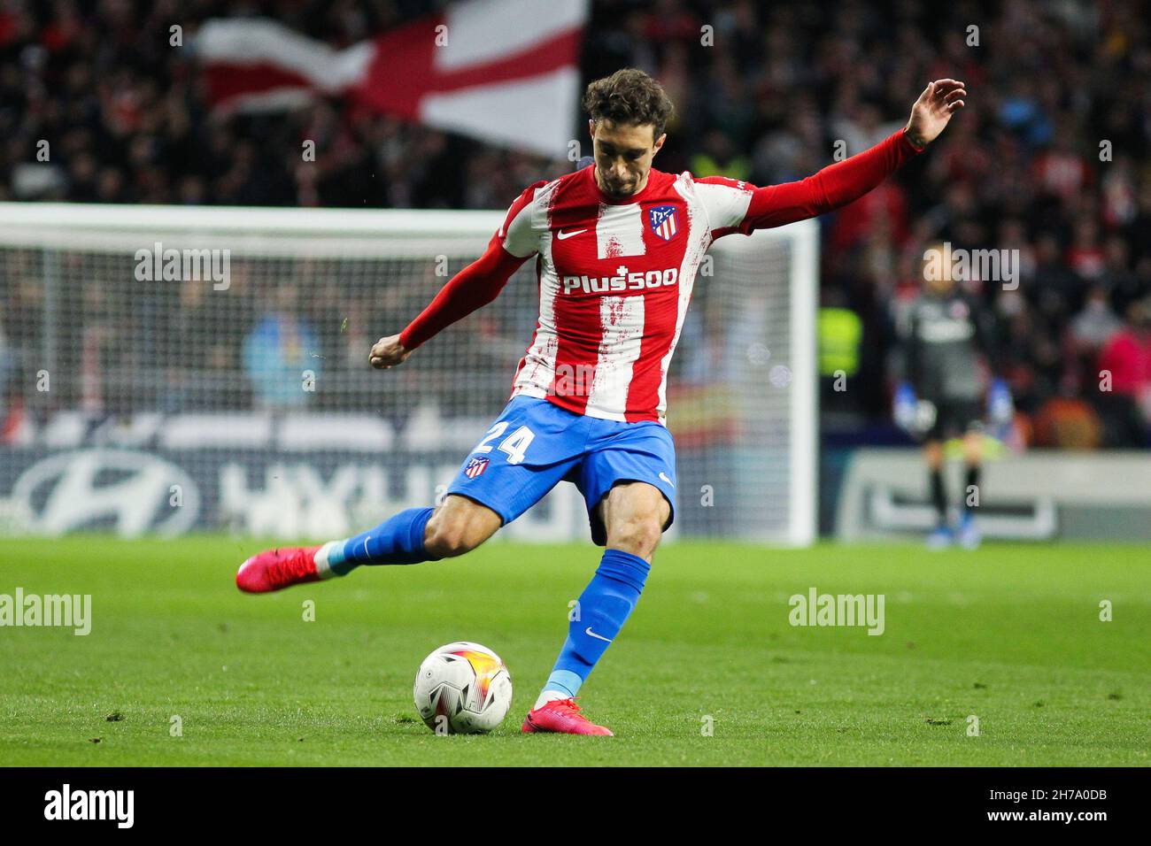 Sime Vrsaljko von Atletico de Madrid während des Fußballspiels der spanischen Meisterschaft La Liga zwischen Atletico de Madrid und CA Osasuna am 20. November 2021 im Wanda Metropolitano Stadion in Madrid, Spanien - Foto: IRH/DPPI/LiveMedia Stockfoto