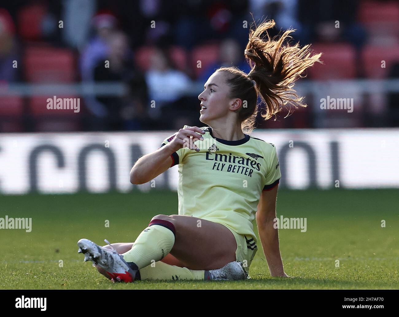 Leigh, Großbritannien. 21st. November 2021. Lia Walti von Arsenal während des Spiels der FA Women's Super League im Leigh Sports Village, Leigh. Bildnachweis sollte lauten: Darren Staples/Sportimage Credit: Sportimage/Alamy Live News Stockfoto