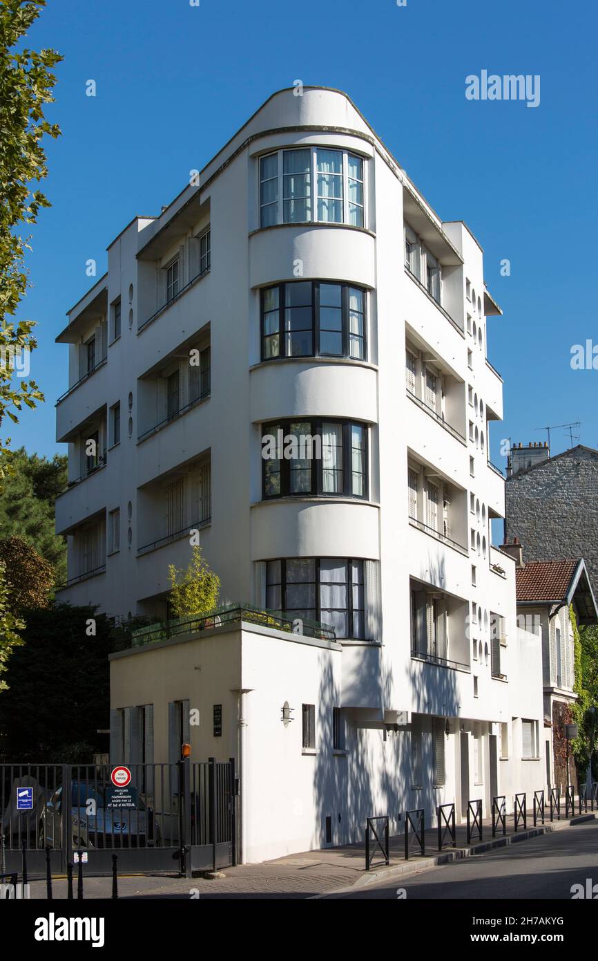 FRANKREICH HAUT-DE-SEINE (92100) BOULOGNE-BILLANCOURT, INVESTMENTOBJEKT (1936), ARCHITEKT: GEORGE-HENRI PINGUSSON (1894-1978) 5 RUE DENFERT-ROCHEREAU Stockfoto