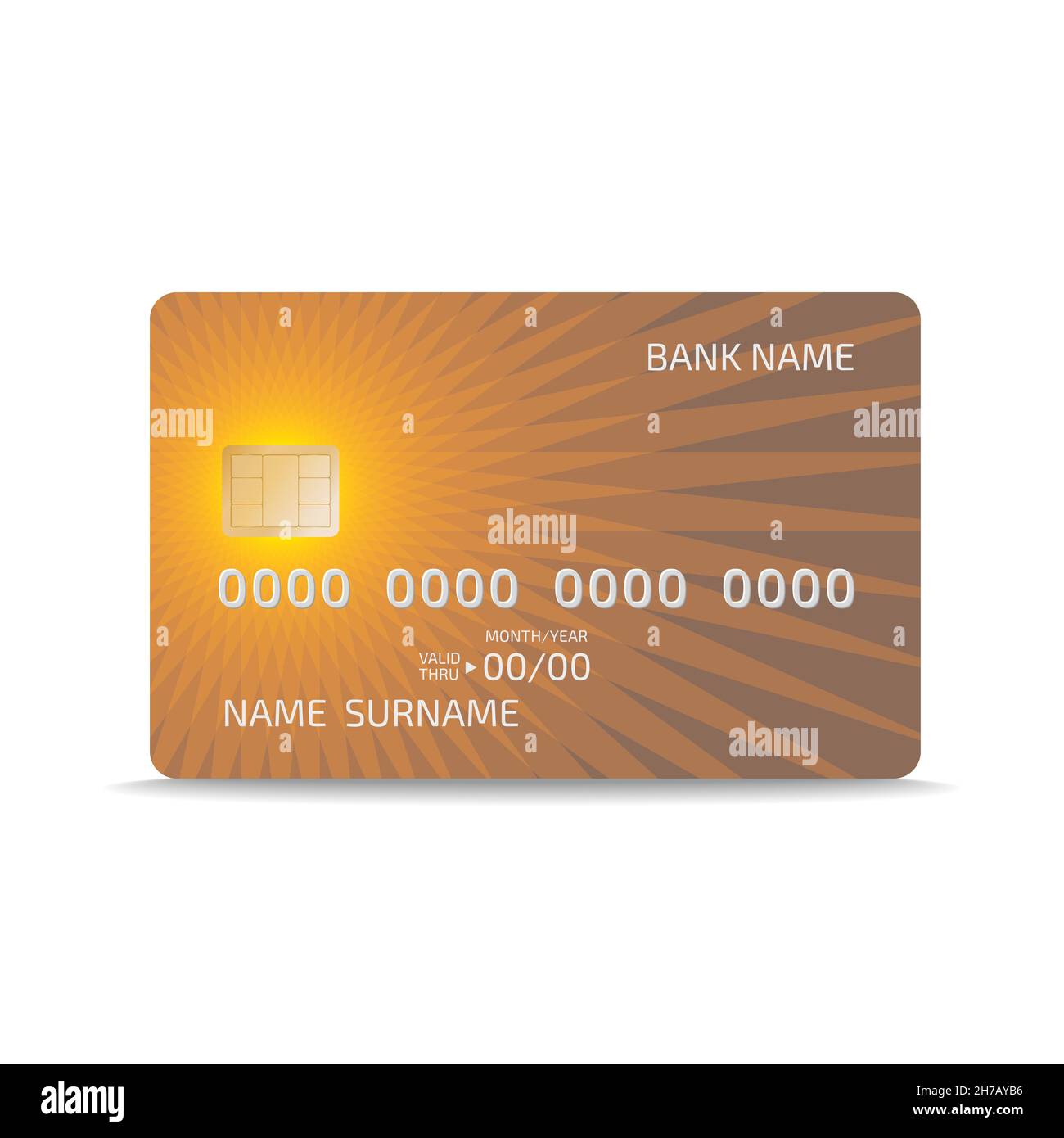 Kredit- oder Debitkarten-Design. Geometrisches Sonnenmuster, Struktur und Hintergrund. Vektorgrafik Stock Vektor