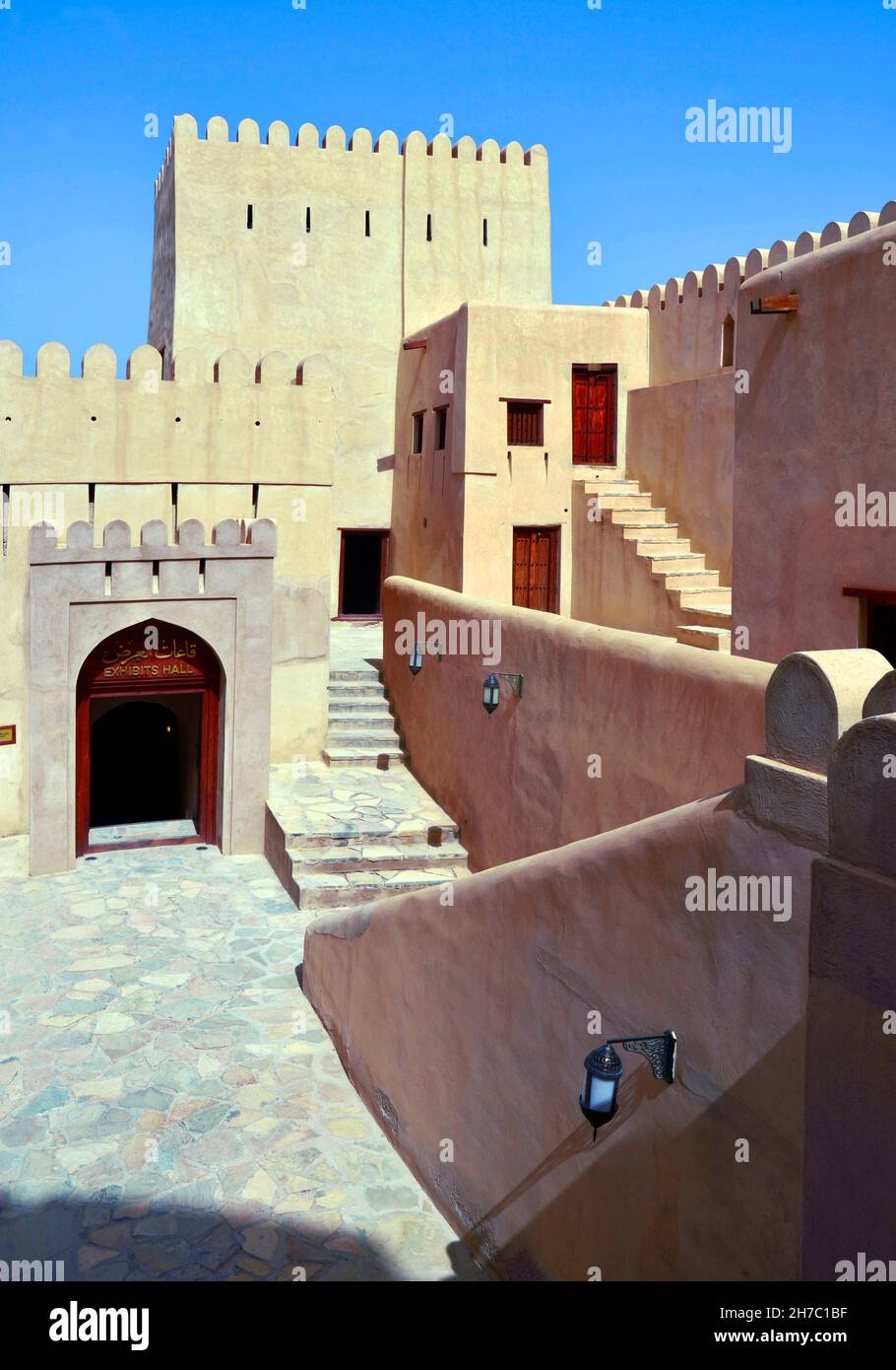 SULTANAT OMAN, NIZWA, DAS SCHLOSS VON NIZWA Stockfoto