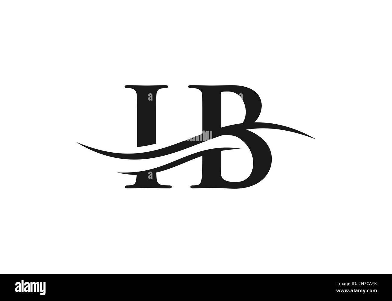 Kreativer IB-Brief mit Luxuskonzept. Modernes IB Logo Design für Geschäfts- und Firmenidentität Stock Vektor