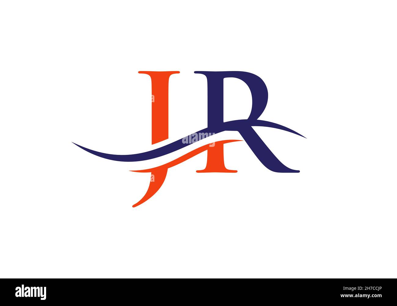 JR Letter Linked Logo für Geschäfts- und Firmenidentität. Anfangsbuchstabe JR Logo Vektorvorlage Stock Vektor