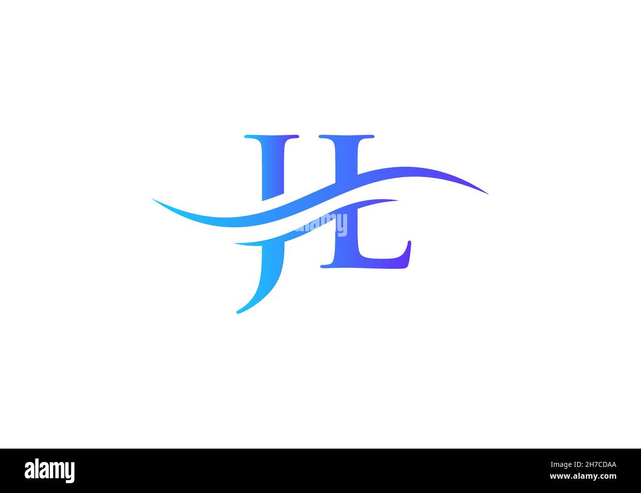 Ursprüngliche Vorlage für mit JL-Buchstaben verknüpfte Logo-Vektorvorlagen. JL-Logo mit Swoosh-Schriftzug. JL-Logo-Designvektor Stock Vektor