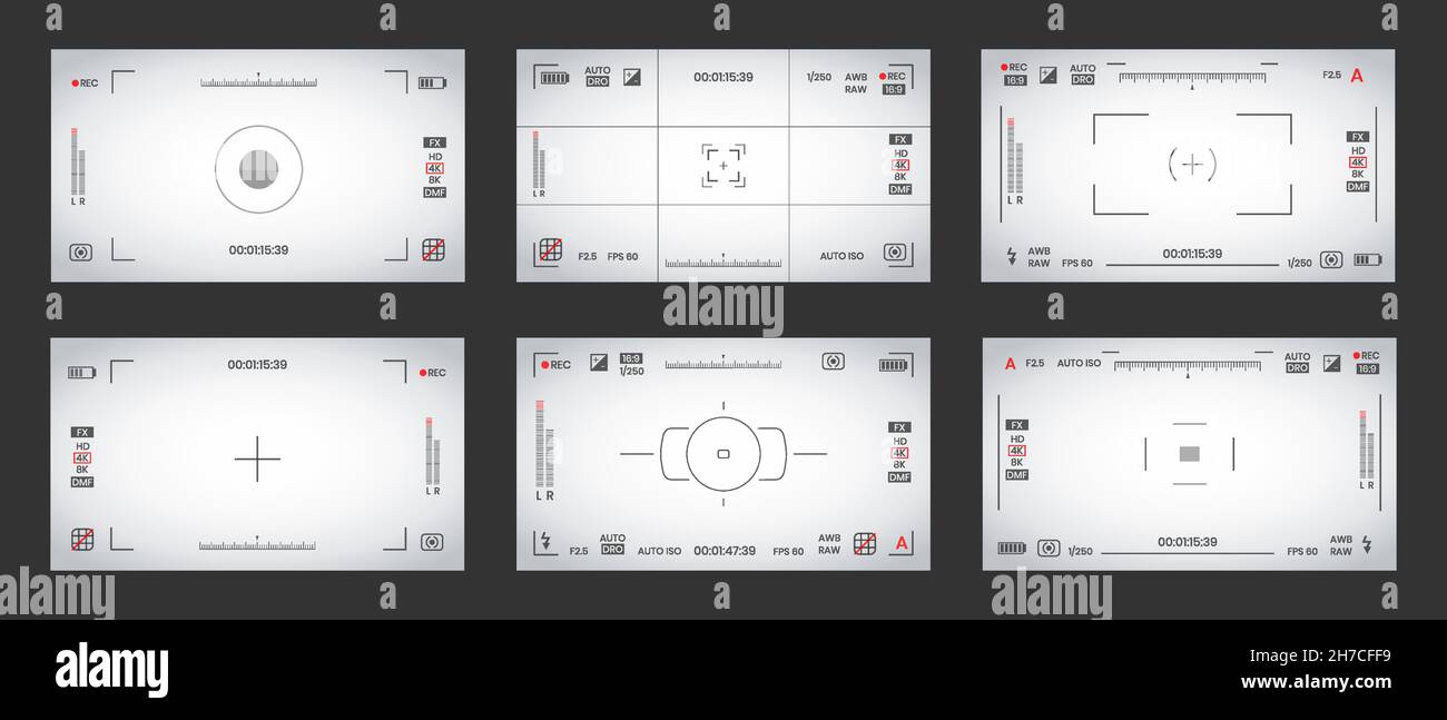 Kamera-Sucher Video- oder Fotorahmen-Recorder flaches Design Vektor-Illustration. Stock Vektor