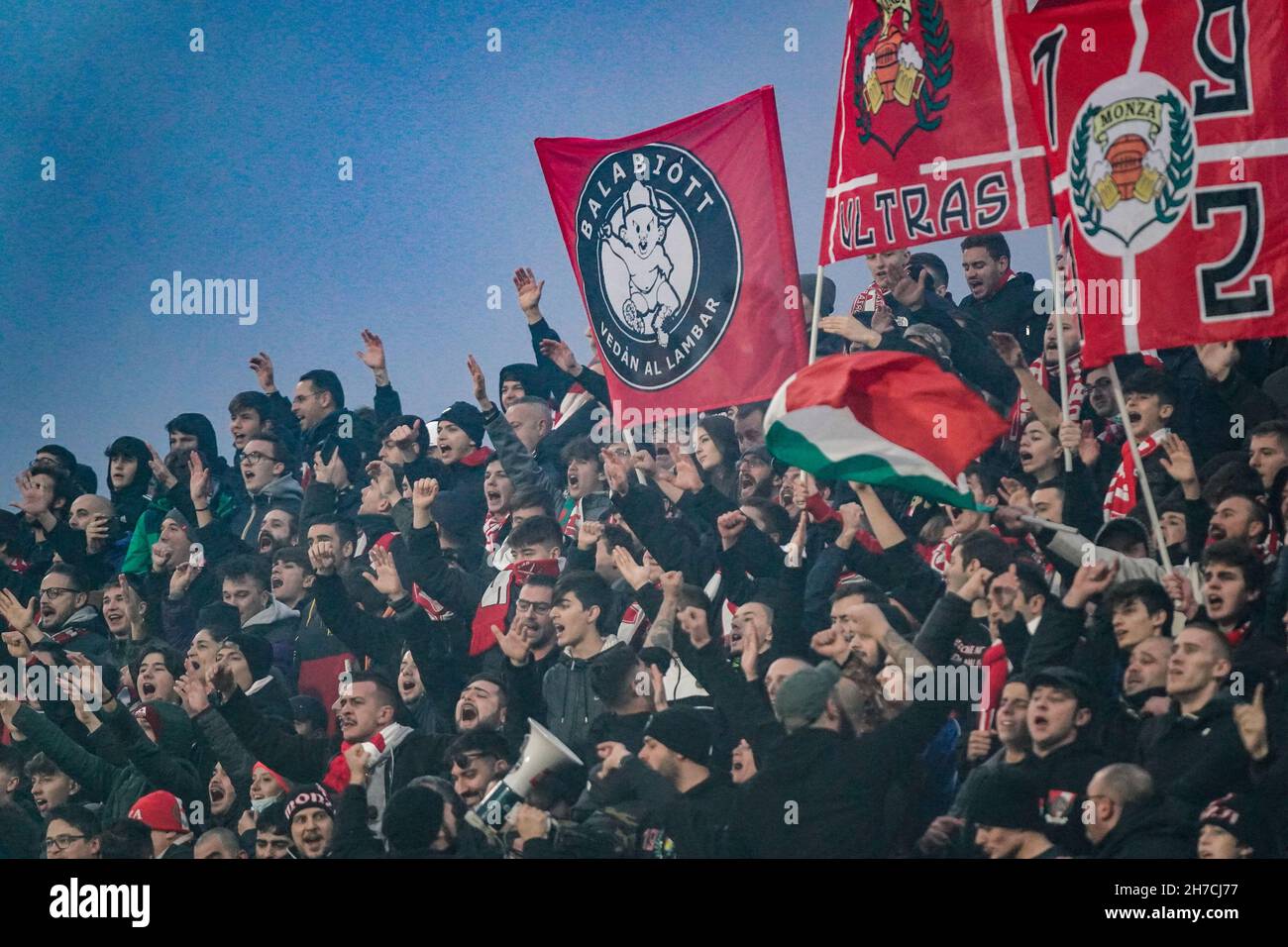 Stadio Brianteo, Monza (MB), Italien, 21. November 2021, AC Monza Fans während AC Monza gegen Como 1907 - Italienische Fußball-Liga BKT Stockfoto