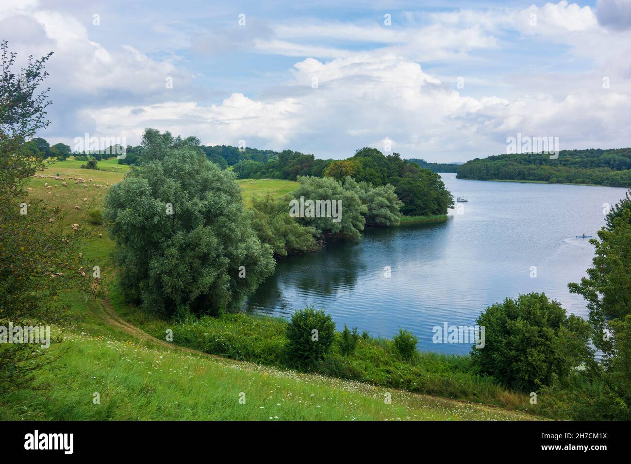 Schwerin: ziegelsee, Paddler in Mecklenburg-Schwerin, Mecklenburg-Vorpommern, Deutschland Stockfoto