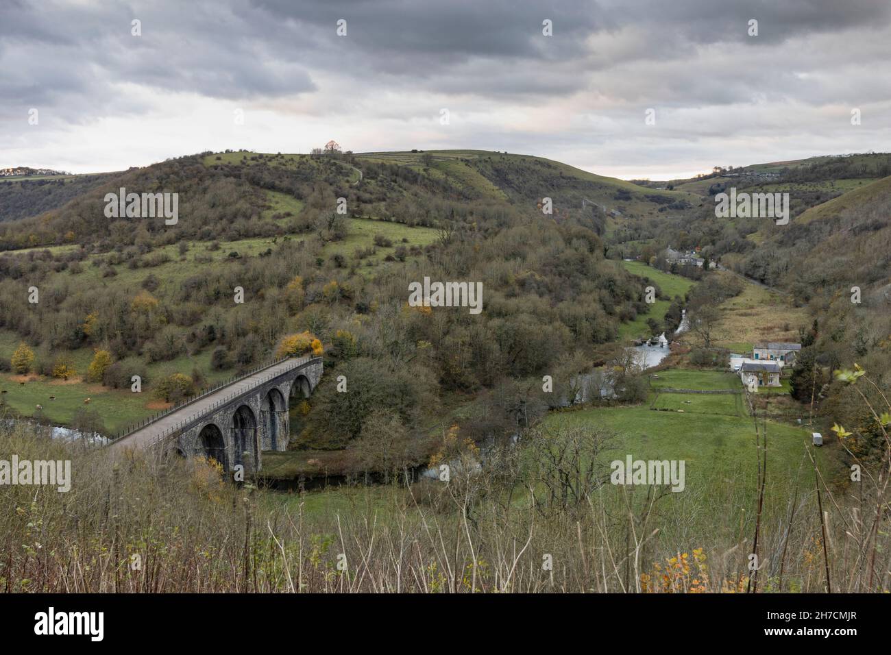 Blick auf Monsal Kopf Stockfoto