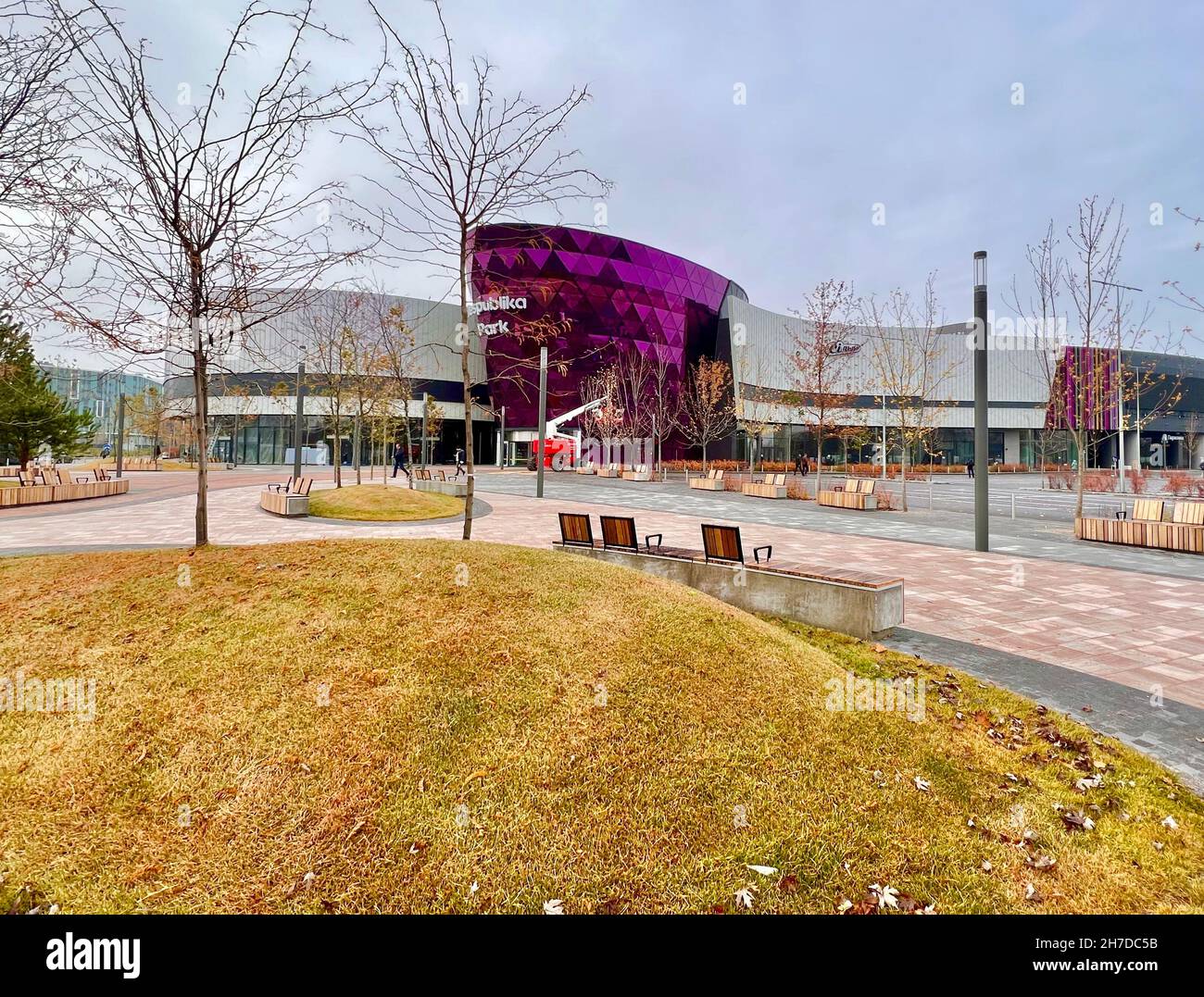 Respublika Einkaufs- und Unterhaltungszentrum, Kiew, Ukraine Stockfoto