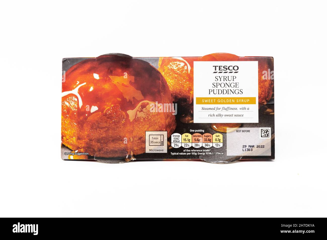Tesco Sirup-Puddings Mit Schaumkrone Stockfoto