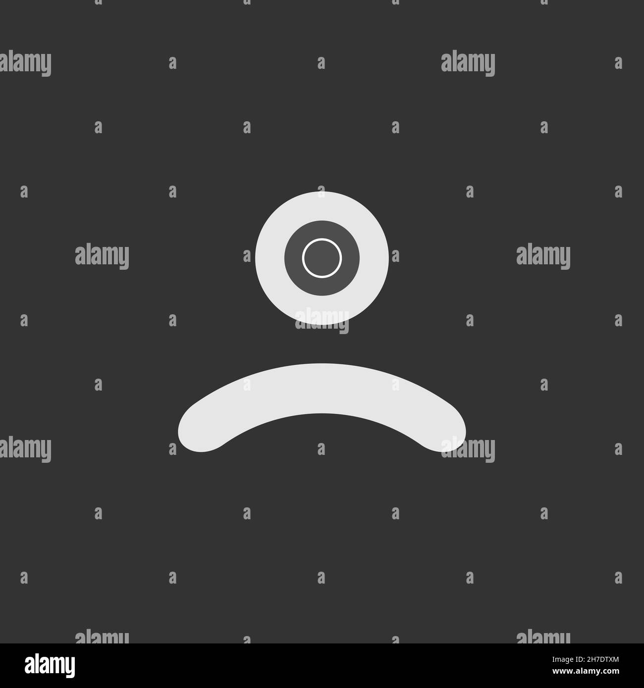 Symbol für die Webcam-Linie. Live-Video-Taste. Einfaches Stil geheime Kamera-Symbol. Logo-Design-Element. T-Shirt-Druck. Vektor für Aufkleber. Stock Vektor