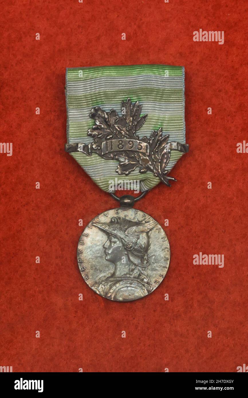 Die Medaille der zweiten MadagaskarExpedition (1895) im