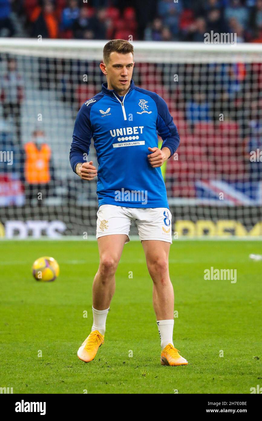 RYAN JACK, professioneller Fußballspieler, spielt für den Rangers FC, Glasgow, Schottland, Großbritannien Stockfoto