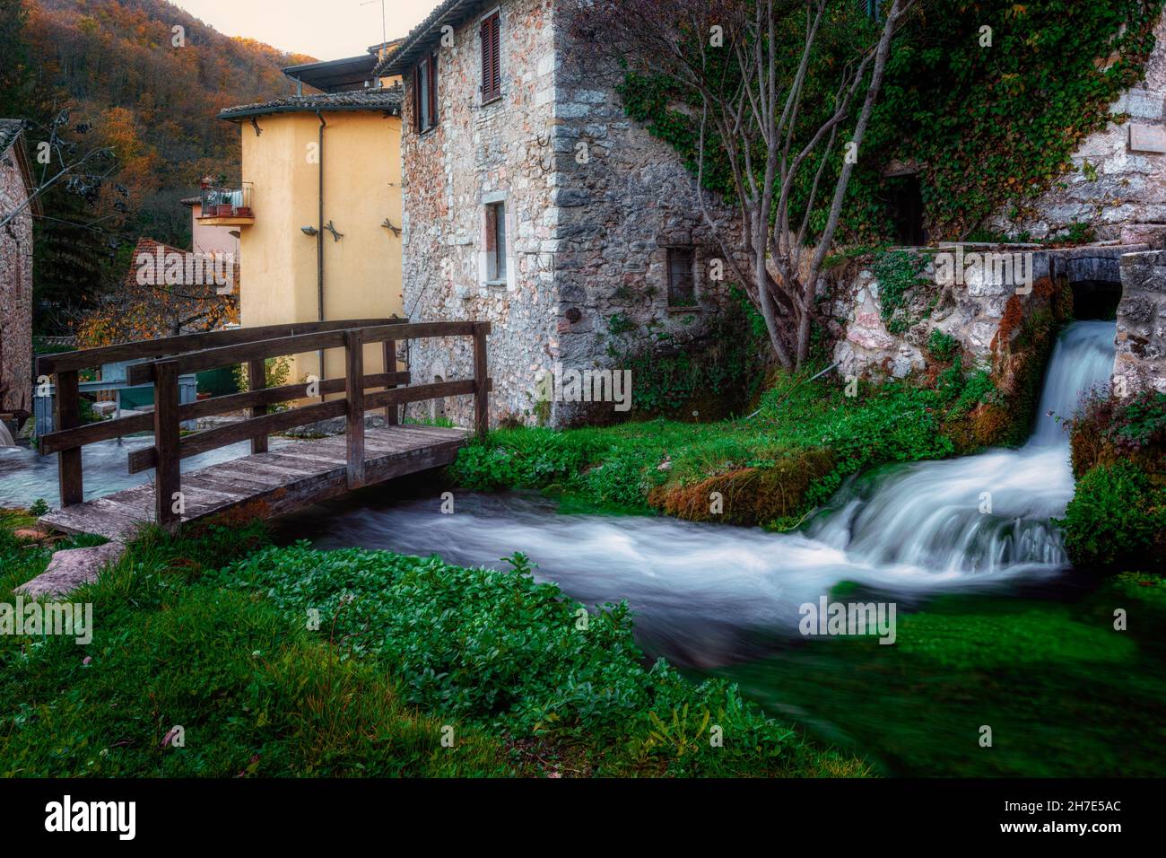 Rasiglia, Perugia, Umbrien, Italien Stockfoto