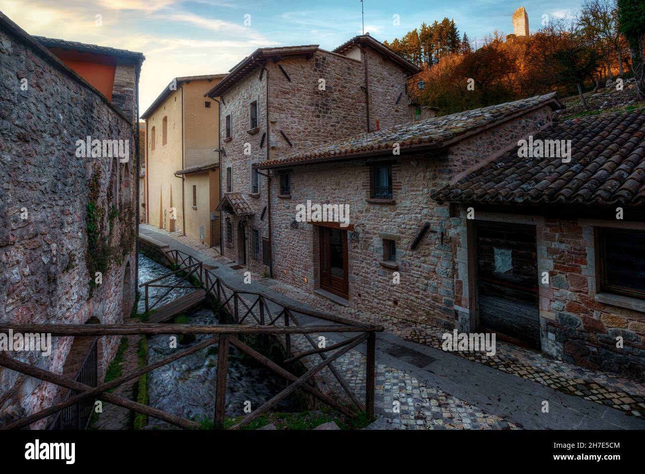 Rasiglia, Perugia, Umbrien, Italien Stockfoto