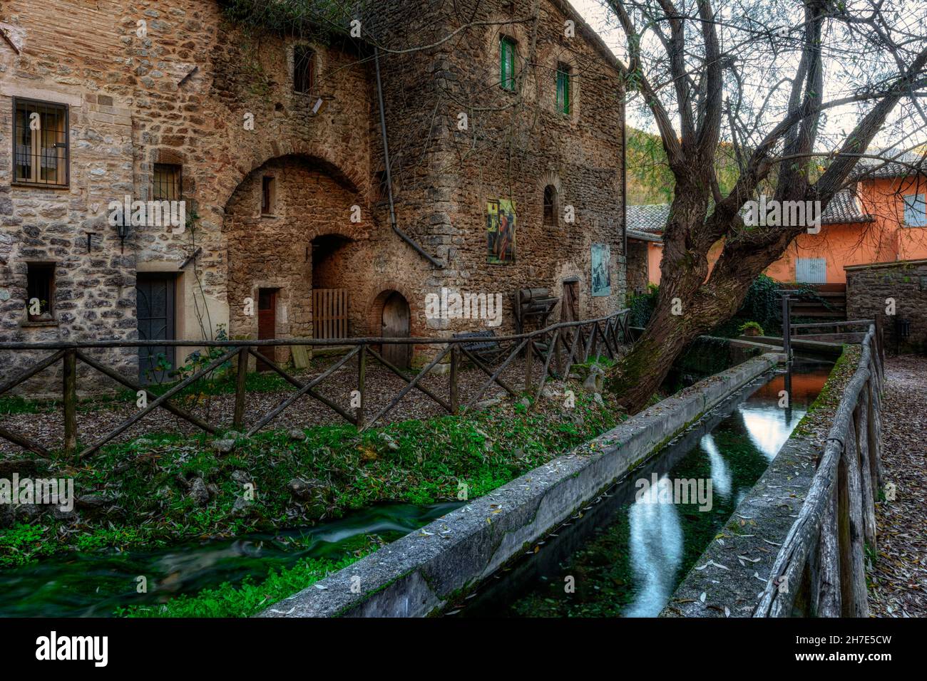 Rasiglia, Perugia, Umbrien, Italien Stockfoto