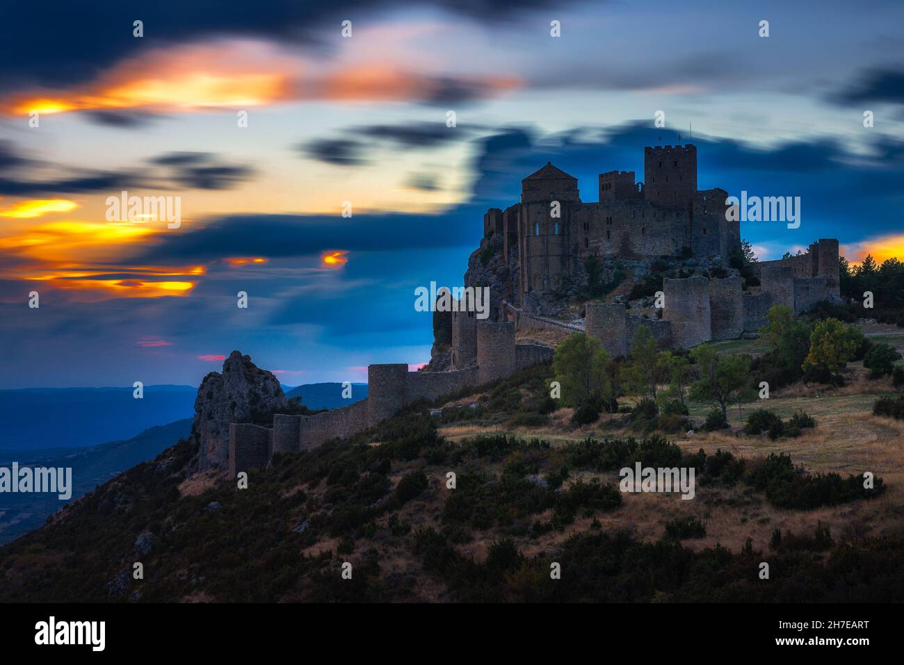 Schloss Loarre, Provinz Huesca in Spanien Stockfoto