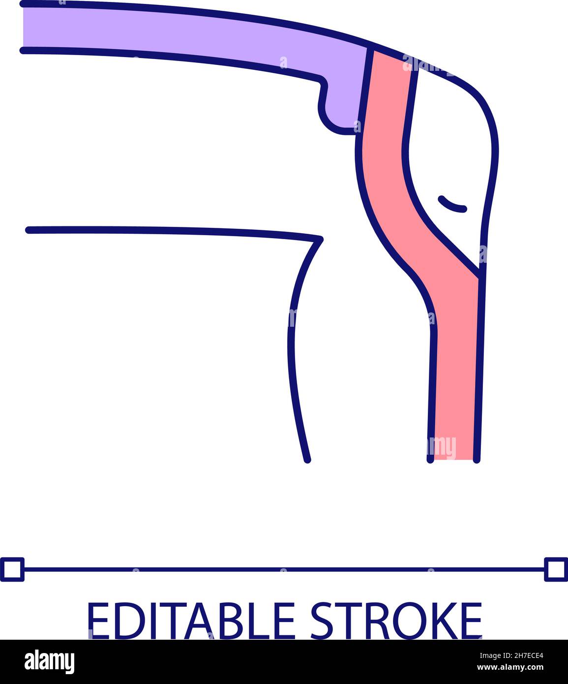 RGB-Farbsymbol für Kinesiologieband Stock Vektor