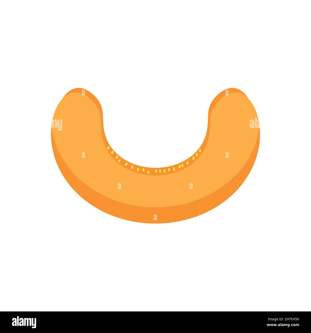 Kürbisschnitt-Symbol. Symbol für natürliche Früchte. Schild „Farm“. Logo-Design-Element Stock Vektor